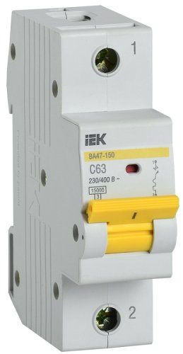 Выключатель автоматический IEK KARAT ВА47-150 1п 63А С 15кА  картинка